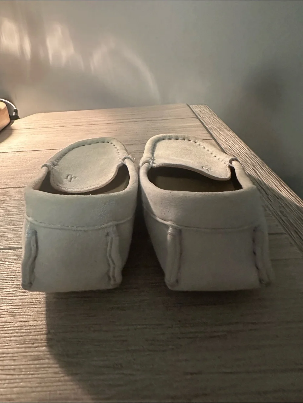 Janie and Jack Cream Suede Moccasins for Kids